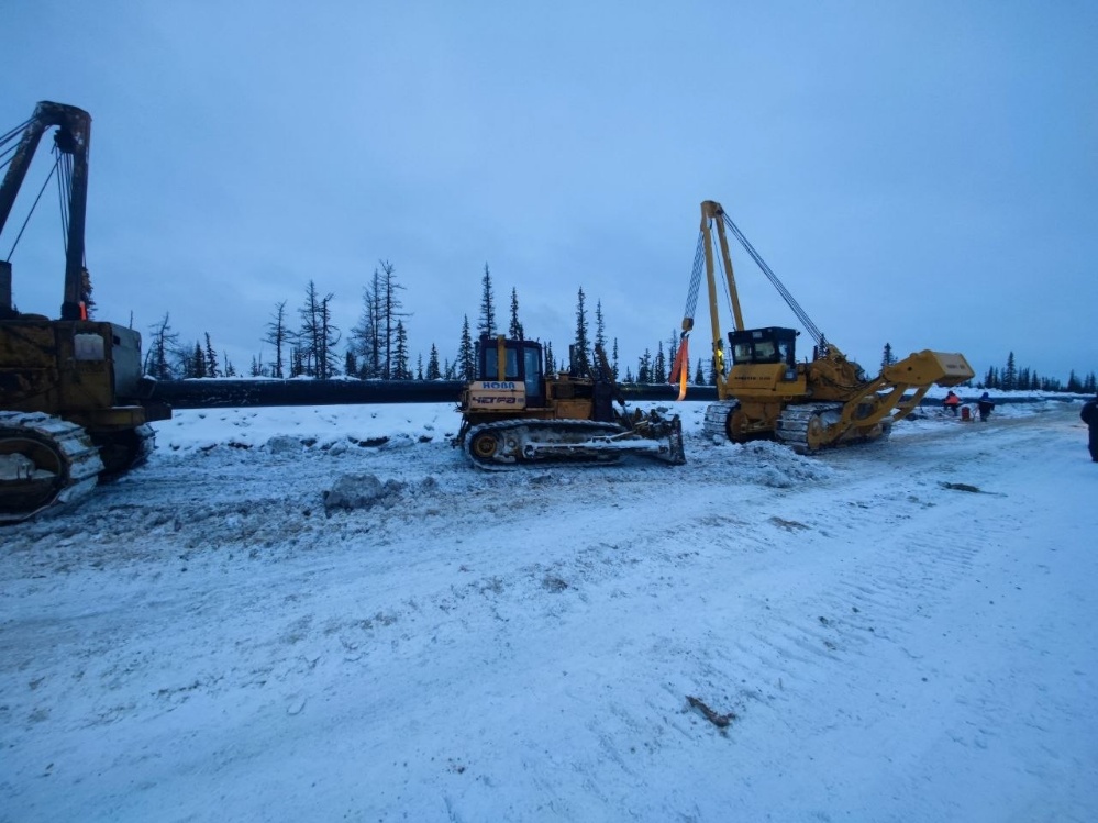 Строительство трубопровода в рамках обустройства Салмановского (Утреннего) нефтегазоконденсатного месторождения
